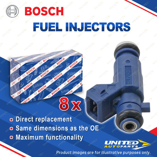 8 x Bosch Fuel Injectors for Porsche Cayenne 9PA Petrol 4.5L 250kW 2002-2007