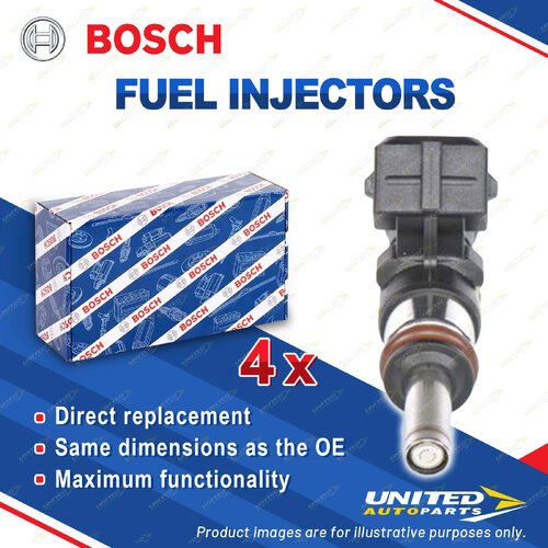 4 x Bosch Fuel Injectors for Renault Megane BZ0 DZ0/1 D95 K95 2.0L F4R 2008-ON