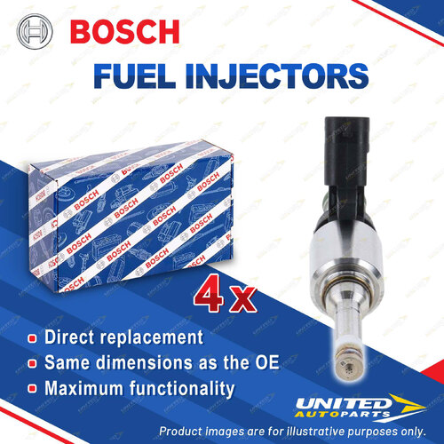 4 x Bosch Fuel Injectors for Skoda Octavia 1Z3 1Z5 2.0L 4cyl 147kW 2005-2013