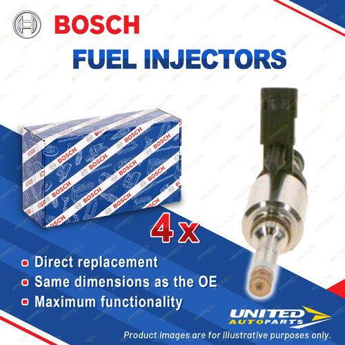 4 x Bosch Fuel Injectors for Skoda Superb 3V5 Petrol 2.0L 200kW DNUA 2015-ON