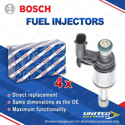 4 x Bosch Fuel Injectors for Skoda Octavia 1Z3 1Z5 Superb 3T4 3T5 Yeti 5L 1.8L