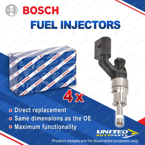 4 x Bosch Fuel Injectors for Volkswagen Golf MKV 1K1 Jetta 1K2 1.6L 2003-2010