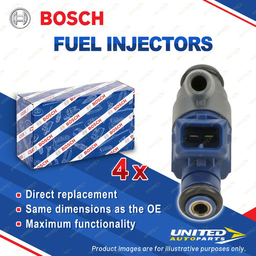 4 x Bosch Fuel Injectors for Volkswagen Golf MKIV 1J1 1J5 Beetle Bora 1J2 2.0L