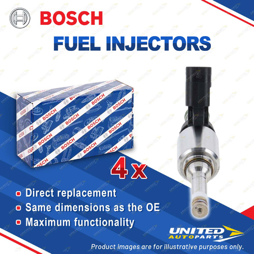 4 x Bosch Fuel Injectors for Audi A3 4 5 6 Q3 5 TT 8P B8 8K 8T 8F C7 4G 8U 8R 8J