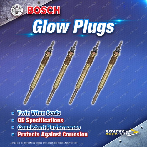 4 x Bosch Glow Plugs for Citroen C5 HDI Dispatch LWB SWB Xsara 2.0L I4 01-12