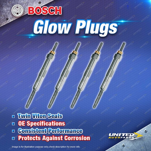 4 x Bosch Glow Plugs for Hyundai Grandeur TG Santa CM SM Sonata NF Tucson JM I4