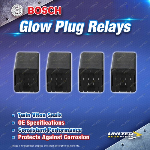 4 x Bosch Glow plug Relays for Volkswagen Golf MK7 Passat B6 B7 B8 Tiguan AD1 I4