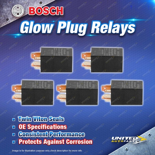 5 x Bosch Glow Plug Relays for Volkswagen Transporter Caravelle T4 2.4L 90-98