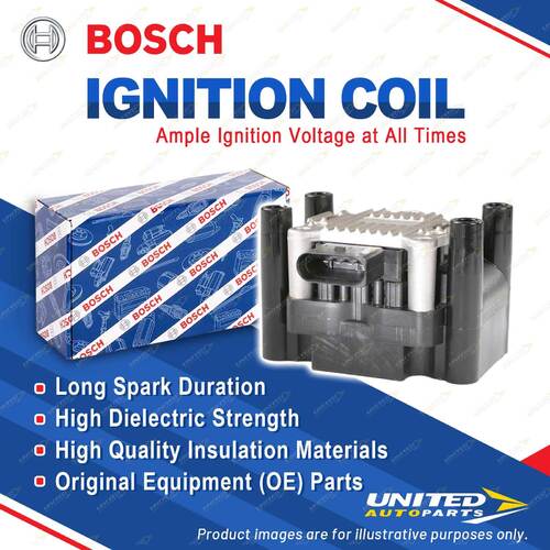 1x Bosch Ignition Coil for Volkswagen Golf 1J1 1K1 5K1 Polo 6N2 Bora Transporter