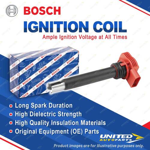 1 x Bosch Ignition Coil for Porsche Panamera 970 Cayenne 92A 3.0L 245KW