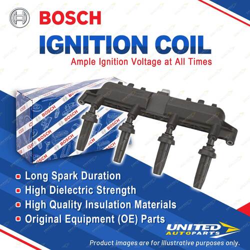 1 x Bosch Ignition Coil Module for Peugeot 206 T1 1.4L 55KW 2000 - 2009