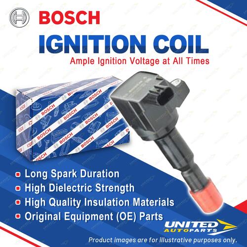 1 x Bosch Ignition Coil for Honda City GM2 GM3 Jazz GE GG GP ZA 1.5L 2008-2014