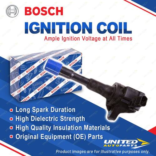 1 x Bosch Ignition Coil for Honda Civic ES FD Fit Jazz GD Partner GJ 1.3L 1.5L