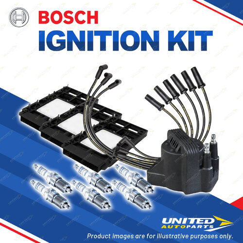 Bosch Ignition Kit for Holden Calais VP VP II 3.8L V6 127Kw Sedan Nickel