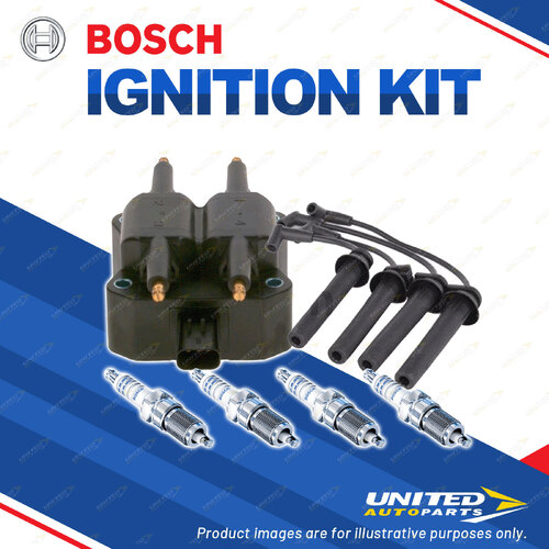 Bosch Spark Plugs Coil Lead Kit for Mini Works R50 R53 1598cc 155Kw 04-06 Nickel