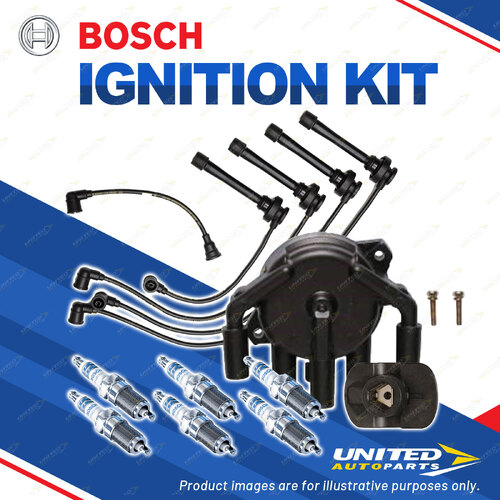 Bosch Ignition Kit for Mitsubishi Triton K7_T K6_T MK 2.4L 4G64 96-03 Platinum