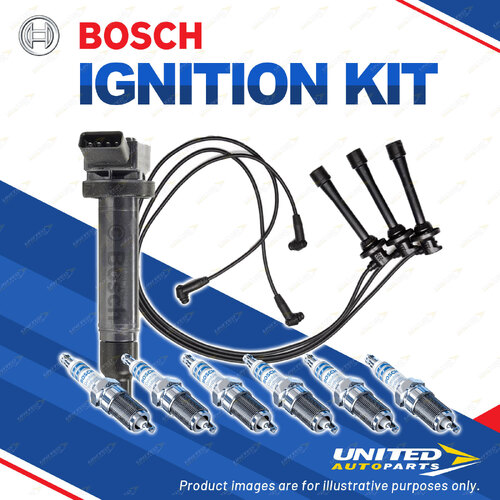 Bosch Spark Plugs Coil Lead Kit for Toyota Camry MCV30 MCV36 3.0L 1MZ-FE 02-06