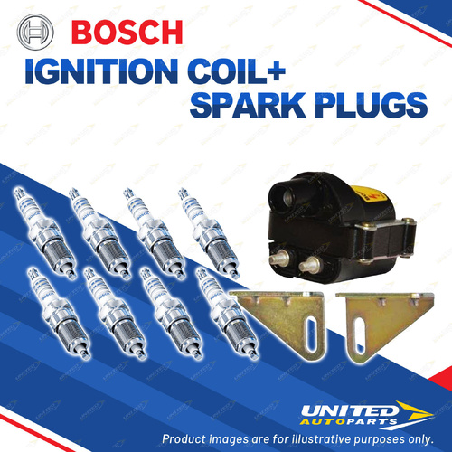 Bosch 8 Spark Plug+Ignition Coil for Nissan Bluebird 910 WYJ910 YJ910 2.0L I4