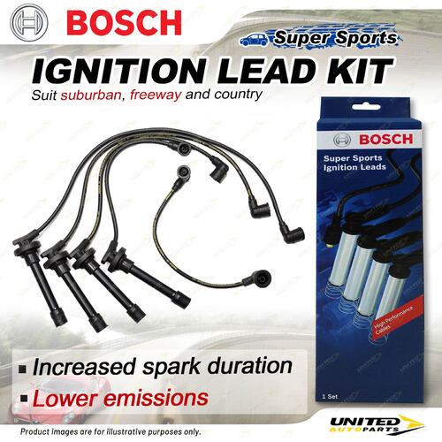 Bosch Ignition Leads for Honda Prelude BB BB6 2.2L 4cyl Petrol 1997-1998 H22A4