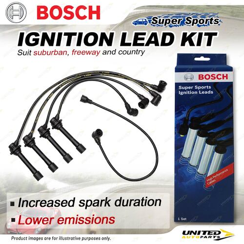 Bosch Ignition Leads for Mazda 323 Astina Familia BG 1.8L 4cyl 16V 1989-1994