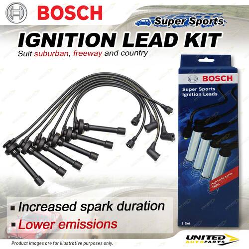 Bosch Super Sport Ignition Lead Kit for Mitsubishi Triton MK K76 K66 V6 24V 3.0L