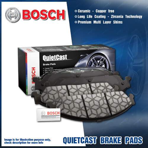 4x Front Bosch QuietCast Ceramic Brake Pads for Ford Falcon BAII XR6T FG