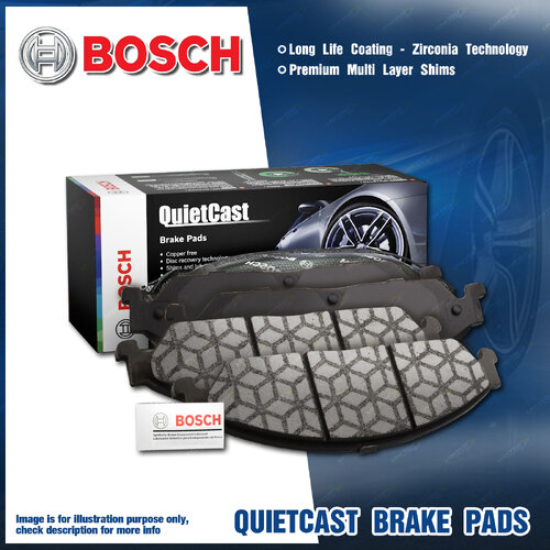 4x Rear Bosch QuietCast Brake Pads for Holden Astra AH TS Combo XC Hatchback