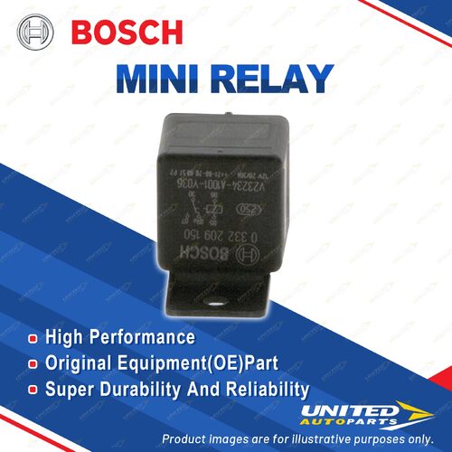 Bosch Mini Relay for BMW 503 E03 Convertible 3.2L 103kW 01/1957-12/1960