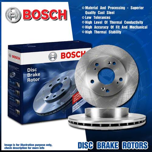 Pair Front Bosch Disc Brake Rotors for Holden Caprice Statesman VR VS RWD AT