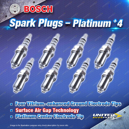 8 x Bosch Platinum +4 Spark Plugs for BMW 735Li E66 745i E65 745Li M5 E39 X5 E53