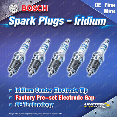 5 x Bosch Iridium Spark Plugs for Ford Focus RS LV Kuga TE 5Cyl 2.5L