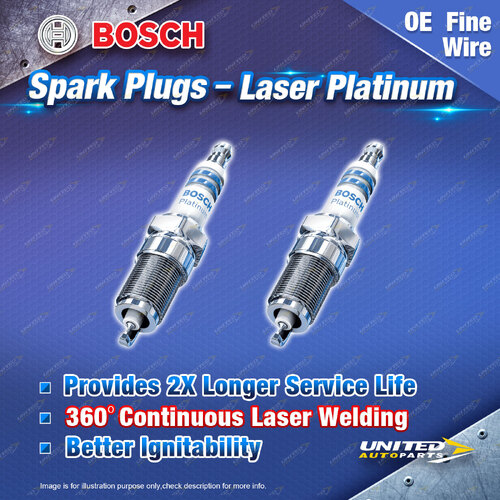 2 x Bosch Laser Platinum Spark Plugs for Honda Acty 0.6L EH 2Cyl Petrol 85-86