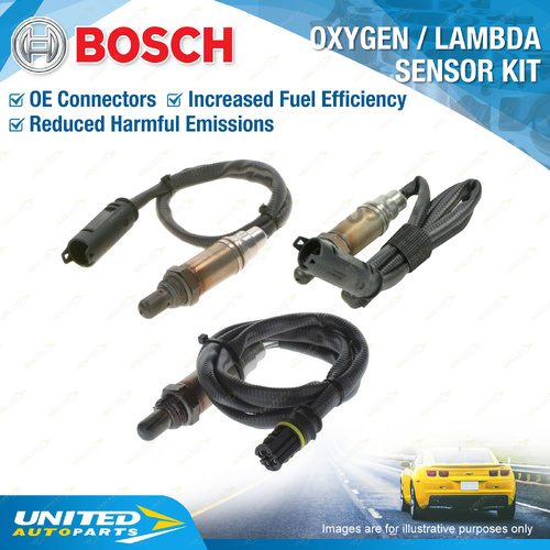 3 x Bosch Oxygen Lambda Sensors Pre & Post for BMW Z3 E36 2.0L M52TUB20 I6 24v