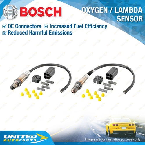 2 x Bosch Oxygen Lambda Sensors Pre-Cat L & R for Mitsubishi 3000GT JF JF5S24