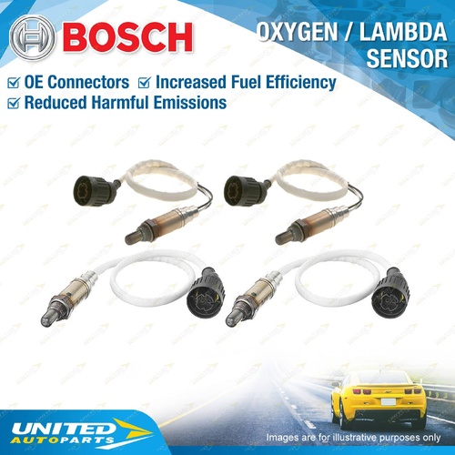 4 x Bosch Oxygen Lambda Sensors Pre & Post L & R for BMW M3 E36 3.0L S50B30 I6