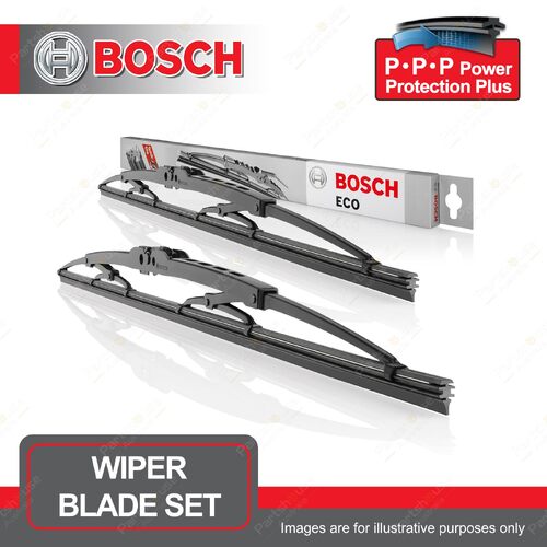 Bosch Front Pair ECO Wiper Blades for Honda Jazz GE / GG GP Hybrid 06/2005-On