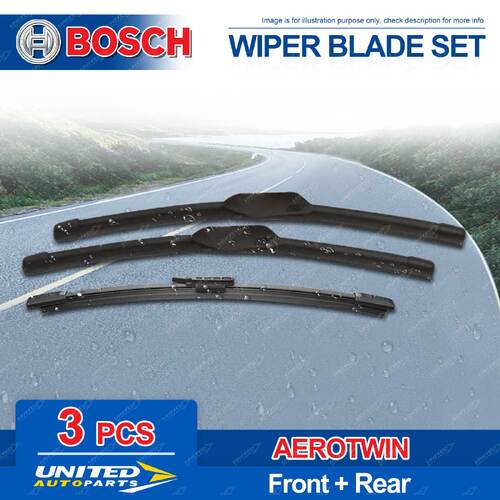 Bosch Front&Rear Aerotwin Plus Wiper Blades for Haval Jolion 1.5L SUV 2021 on