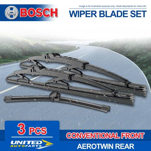 Bosch Wiper Blade Set for Volkswagen California Caravelle T5 7E 7H MHK