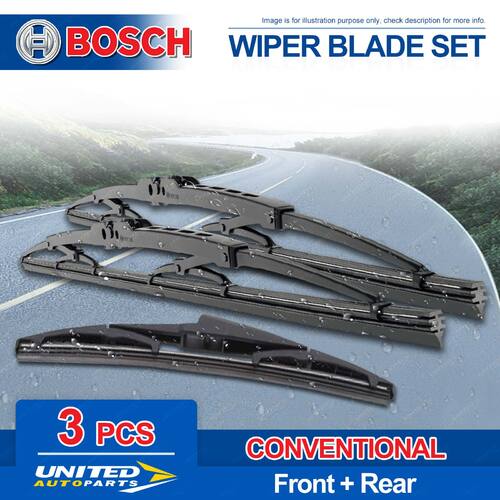 Bosch Front + Rear Wiper Blades for Hyundai H-1 iLoad iMax 600/500mm