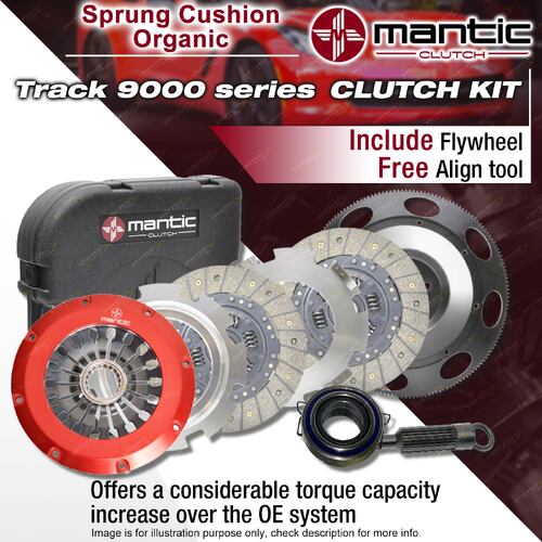 Mantic Track Twin Disc Sprung Organic Clutch Kit Incl Flywheel for Nissan 350Z