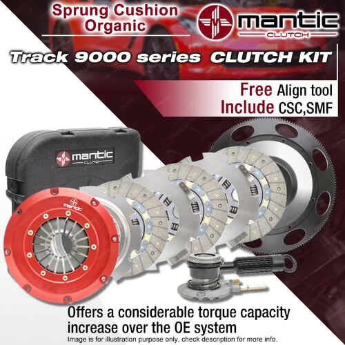 Mantic Sprung Organic Triple Disc Clutch Kit & Flywheel for Holden Commodore VE