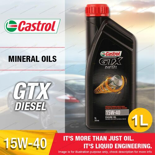 Castrol GTX Diesel 15W-40 Engine Oil 1L for Mazda 626 Holden Gemini TE 1981-1987