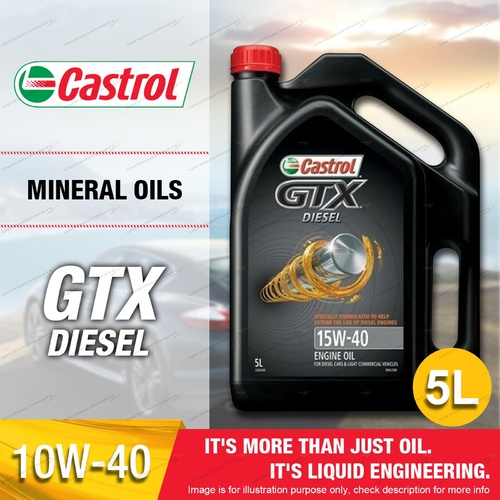 Castrol GTX DIESEL 15W-40 5L for VW Golf Passat Benz 190D 200D 220D 240D 300D