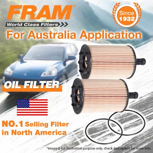 2 x Fram Oil Filters for Chrysler SEBRING CRD 2.0L X25D1 Refer R2615P