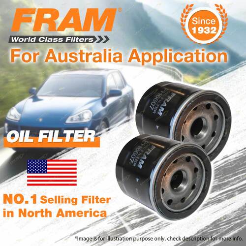 2 x Fram Oil Filters for Hyundai ACCENT RB 4CYL 1.4 Petrol G4LC 15-On Refer Z436