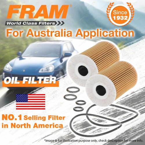 2 x Fram Oil Filters for Audi A1 8X A3 8P A4 B8 A5 8T A6 C7 Q3 8U Q5 8R TT 8J