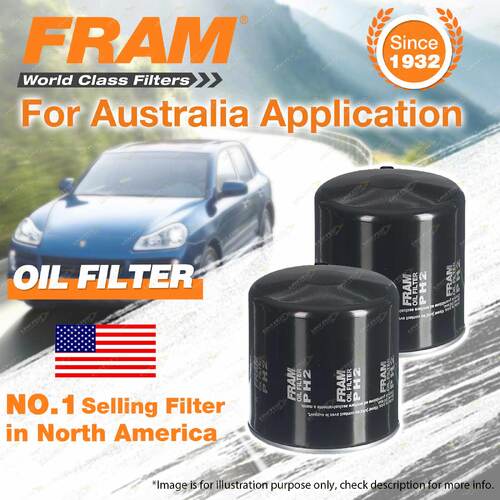 2x Fram Oil Filter for Ford Fairmont FPV F6 TORNADO TYPHOON FORCE6 PURSUIT BA BF