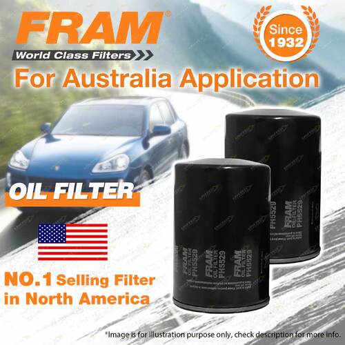 2 x Fram Oil Filters for Mitsubishi L200 STRADA K67 Triton MJ MK ML Refer Z372