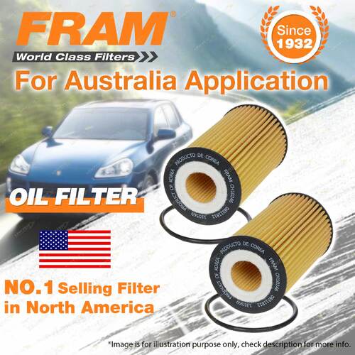 2 x Fram Oil Filters for Holden Astra AH BK PJ Barina TM CASCADA Combo XC