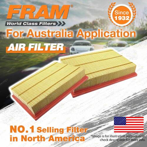 2 x Fram Air Filters for Toyota Fortuner GUN156R 4Cyl 2.8L Turbo Diesel 2015-On